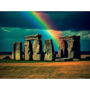 Generic Diamond Art Painting Historical Monument Stonehenge,England, UK Colorful (1) Kit for Adults Diamond Art Painting by Number Kits Gem Art Wall Home Decor(Canvas 11.8 x15.8inch)