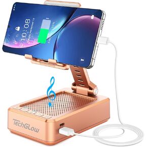 Gifts for Men Women Foldable Cellphone Stand with Bluetooth Speaker and Power Bank Birthday Gift Idea for Mom Dad Cool Gadget Tech Gifts