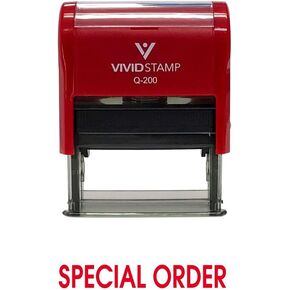 Special Order Self Inking Rubber Stamp (Red Ink) - Medium