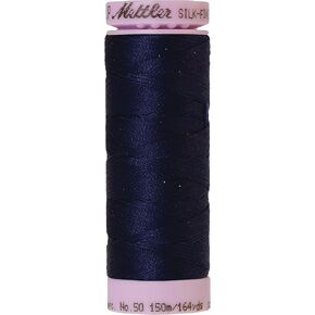 Mettler Silk-Finish Solid Cotton Thread, 164 yd/150m, Dark Indigo