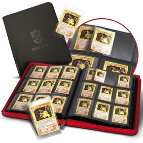 Toploader Binder - Holds 252 Toploaders, 9 Pocket Top Loader Binder For Card Storage - Zippered Collector Vault For Pokémon, Sports - TCG & Trading Card Binder Top Loader With Rigid Pages