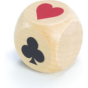 Trump Marker Dice, Euchre Dice, Euchre Cube 1.57'' Wooden, Trump Indicator for Euchre, Bridge, Poker, Great Gift for Entertainment, 2PCS in Saudi Arabia