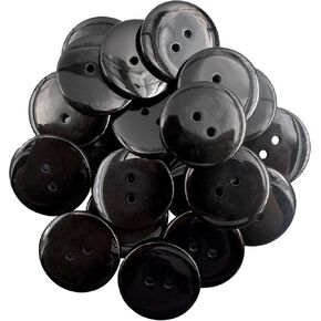 50PCS 2 Holes Resin Transparent Buttons, 1Inch/25mm Clear Round Sewing Flat Back Button for Scrapbook DIY Handmade Decorations