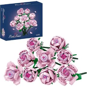 Flowers Roses Building Set Compatible with Lego for Adults,Gift for Christmas,Wedding,Anniversary,Botanical Collection,Artificial Flowers Home Decoration 741 pcs
