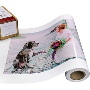 Vibrance Luster Photo Printer Paper 10 mil 255 gsm Luster Finish Premium Photo Paper Roll on 3in Core 36 inches x 100 feet Works with Most Inkjet Printers Including Professional Makes and Models