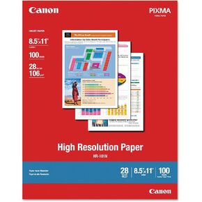 Canon HR-101 High Resolution Paper for Bubble Jet Printers (1033A011, 100-Sheets)