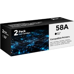 58A CF258A Toner Cartridge 2Pack Compatible with HP 58A 58X CF258A Toner Cartridge Black with Pro MFP M428fdw, M428fdn, M428dw, M428, Pro M404n, M404dn, M404dw, M404(2X 3,000 Pages, Black)