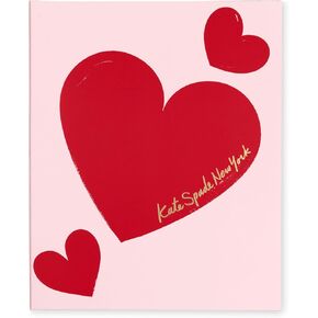 kate spade new york Small Concealed Spiral Notebook, 8.25" x 6.75" Journal Notebook with 112 Lined Pages, Sweet Hearts