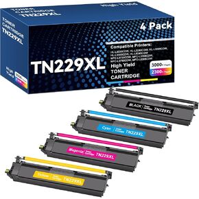 TN229XL Toner Cartridge TN-229XL Compatible for Brother TN 229XL TN229 Work with Brother MFC-L3720CDW MFC-L3780CDW HL-L3220CDW HL-L3280CDW HL-L3300CDW MFC-L3765CDW HL-L3295CDW HL-L8245CDW MFC-L8395CDW