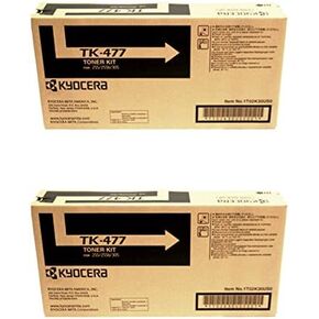 KYOCERA TK-477 (TK477) Black Toner Cartridge 2-Pack for FS-6525MFP, FS-6530MFP