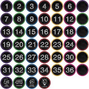 Line Up Spots for Classroom Floor 58 Pcs 4" Number Dots Stickers Removable Line Up Dots Floor Decals Back to School Decorations for Preschool Kindergarten Elementary Teachers Supplies