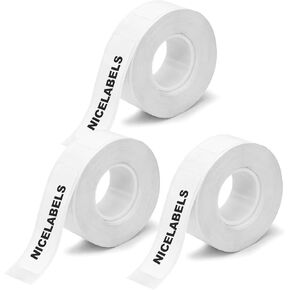 Label Maker Tape for Phomemo D30 Printer White Thermal Self-Adhesive Waterproof Tape, 12×40mm (0.47×1.57in), 3 Rolls (160Labels/Roll), for Home, Office, School & Kitchen Organization