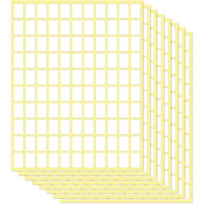 3330 Pcs White Label Sticker Small Blank Matte Rectangular Labels 0.74x0.51inch Self Adhesive Removable Sticky Labels Price Stickers for Jars Art Boxes File Folders Envelopes Food School Office