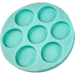 appuivbt 7 Chakras Stones Resin Molds,Round Crystal Silicone Epoxy Casting Resin Molds for DIY Crafts Jewelry Making
