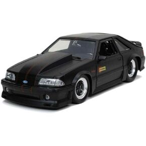 Jada Toys Bigtime Muscle 1:24 1989 Ford Mustang GT Die-cast Car Black, Toys for Kids and Adults