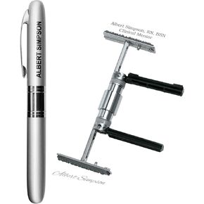 Heri Metal Signature Stamp Pen with Free Engraving - Silver