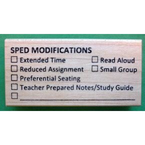 SPED Modifications Teacher's Rubber Stamp