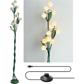 Flower Floor Lamp, Multi-Heads Standing Lamp for Living Room Corner with Flexible Gooseneck Modern Bright Tall lamp for Office Bedroom Reading