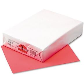 Pacon Kaleidoscope Multipurpose Colored Paper, 24lb, 8-1/2 x 11, Coral Red, 500/Ream