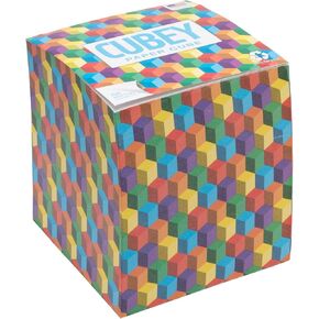 EARTHCUBE (Cube Design) Blank White 3.5 Inch Note Cube (Not Sticky) Made in USA (Paper US or CAN) 100% Recycled 700 Tear-Off Pages (Not Loose) 'Cubey'