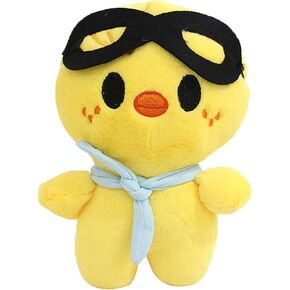 Outofgas Stray Kids BbokAri Pilot Plush Kpop Toy 3RD Fan Meeting Dolls with Pilot Sunglasses SKZ00 Stuffed Animal with Beanie Eyes 12 CM (BbokAri)