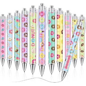 48 Pcs Donut Pens Bulk Cute Donuts Gel Pen Sprinkle Writing Pens Sweet Treat Pens Novelty Donut Ink Pens Candy Retractable Ballpoint Pens for Donut Party Favors School Office Supplies