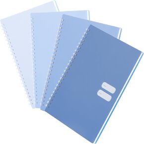 Spiral Notebook Journal, 4 Pack - A5(6"x8") Journal for Women, 70 Pages Notebooks For Work & School, Journals for Writing (Blue)