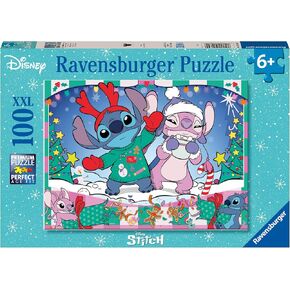 Ravensburger Disney Stitch Christmas 100 Piece XXL Jigsaw Puzzle for Kids - Screen-Free Activity Boosts Concentration and Focus