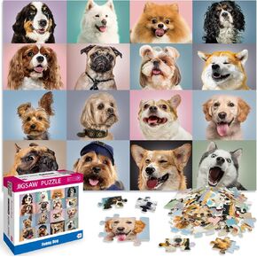 100 Piece Jigsaw Puzzles Funny Dogs Puzzles for Kids Ages 4-8 8-10,Jigsaw Puzzle for Toddlers 3-5 Years Old, Kids Puzzles Ages 6-8, Developmental Toys for Children, Birthday Gifts for Boys Girls