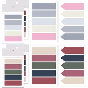 800 Pcs Books Tabs for Annotating Transparent Sticky Tabs Multi-Colored Writable and Repositionable Book Flags Strip Index Tab for Reading Index School Office Easy to Remove