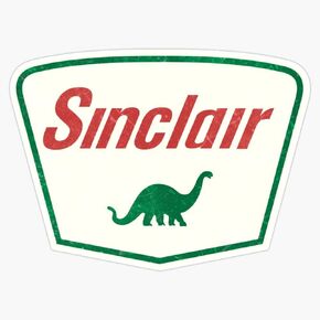 Sinclair Dino Gas Station Sticker Decal Size 5"