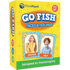 ThinkPsych Go Fish – Faces & Feelings Card Game Social Emotional Learning Game for Kids Ages 6+ | Teaches Emotions Through Play | 2-6 Players | Home, Therapy & Classroom Use