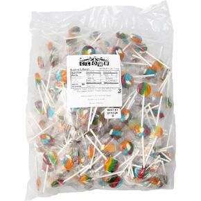 Clown Global Brands Rainbow Lollipops | 293 count bag | Gluten Free | Tutti Frutti Flavor | Great for Kids Parties in Saudi Arabia