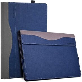 Laptop Case Cover for Microsoft Surface Laptop 6/5/4/3 / 2/1 13.5 inch [Do Check Model] Detachable Notebook Sleeve Computer Bag Ultrabook PU Shell (Dark Gray)