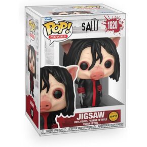 Pop Movies: Saw - Jigsaw in Pig Mask (Chase Variant) Vinyl Figure Bundled with Box Protector Compatible for Funko