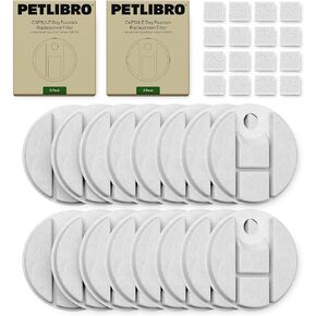 PETLIBRO Replacement Filters for Capsule Dog Fountain PLWF008, 16pcs Filters for Dog Water Dispensers, White