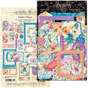 Graphic 45- Chipboard Tags & Frames- Flight of Fancy, 4502858