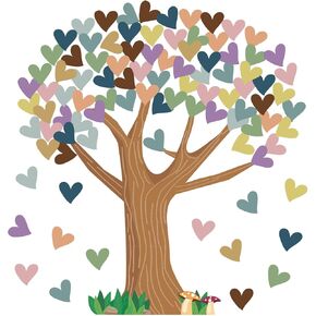 Atiloy Boho Classroom Tree Bulletin Board Set with Heart Cutouts, Welcome Classroom Bulletin Tree Wall Decors for Elementary School Bulletin Board Decorations Teacher Supplies Home Wall Decor