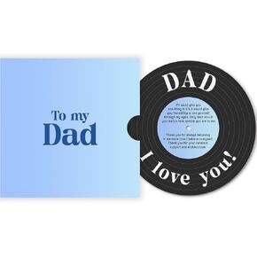 Fathers Day Card for Dad from Dog - Dog Dad Fathers Day Cards - Funny Cards for Dogs Dads, Grandpa, Him, Men - Cute Dogs Dads Gifts from Daughter, Son - Single 5.3''x 8'' Folded Greeting Card
