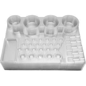 24PCS Disposable Pigment Tray, Pin Head Stand, Stable Plastic Ink Holder for Artists, Keeps Desktop, Convenient to Use