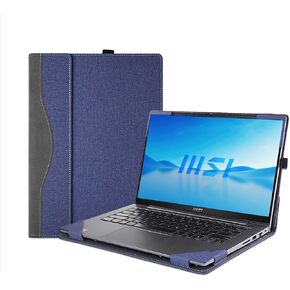 Laptop Case Cover for 16 inch MSI Prestige 16 Evo Series & MSI Summit E16 Flip Evo Series[Not for Other Models]，Detachable PU Leather Notebook Sleeve Protective Bag with Pen Holder (Dark Grey)