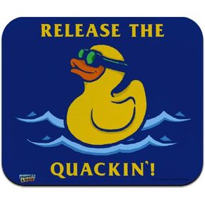 Release The Quackin' Kraken Rubber Duck Funny Humor Low Profile Thin Mouse Pad Mousepad