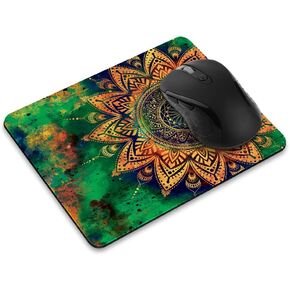 WIRESTER Personalized Custom Mousepad with Your Text Name for Home, Office and Gaming Desk, Non-Slip Rectangle Mouse Pad - Vintage Sunflowers On White Wood Look Background