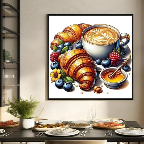 4Packs Coffee Diamond Art Kits for Adults,Vintage Coffee Diamond Painting Kits,DIY 5D Diamond Art Painting Kits,Gem Art Painting Kits for Home Wall Decor 13.8x13.8inch in Saudi Arabia