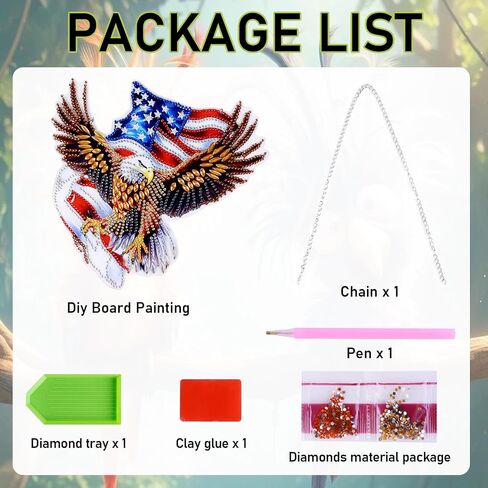 NQRSBUI DIY معلقات فن الماس المعلقة للبالغين ، النسر مزدوج من جانب الماس اللوحة Suncatchers المعلقات ، مجموعة طلاء Crystal Gem Craft للديكور في المنزل Garden (Eagle2) in Kuwait