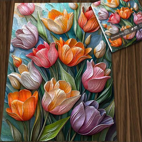 Stained Glass Puzzle for Adults 1000 Pieces, Lotus Flower Puzzles 1000 Pieces Art, Impossible Hard Challenging Puzzles, Colorful Stained Glass Jigsaw Puzzle Waterlily in Saudi Arabia