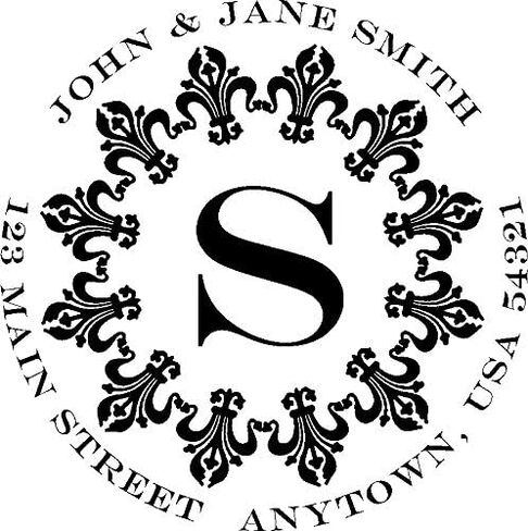 Excelmark Custom Self Ending Address Stamp مع Monogram - Style 195 in Saudi Arabia
