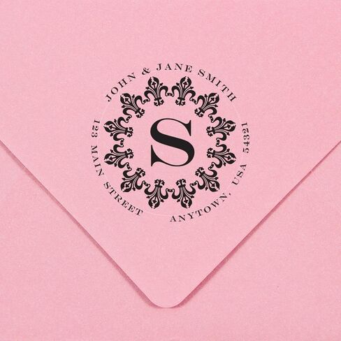 Excelmark Custom Self Ending Address Stamp مع Monogram - Style 195 in Saudi Arabia