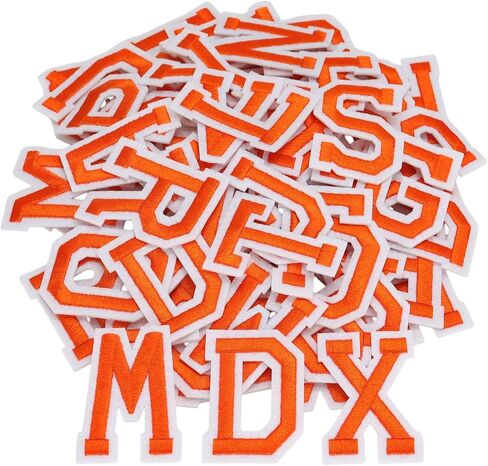 52pcs الحديد على بقع رسائل للملابس 2 مجموعات أبجدية A-Z بقع مطرزة مع لاصقة ملصقة للجبن الجينز قبعات القبعات جاكيتات جوارب القمصان أحذية على الظهر (أحمر) in Kuwait