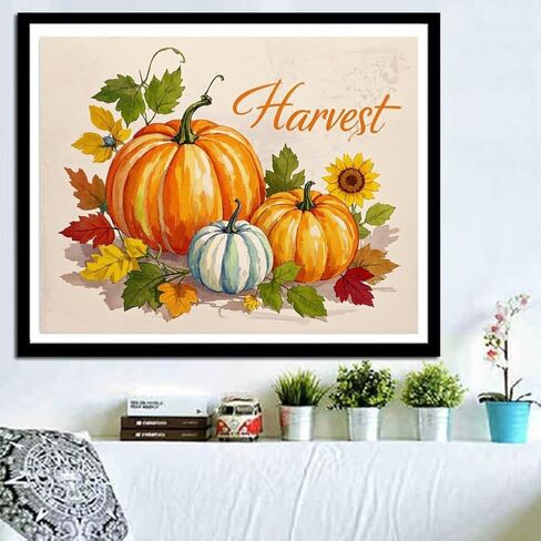 ACANDYL Pumpkin DIY Paint by Numbers Kit for Adults Halloween Paint by Numbers Beginner Canvas Painting by Number DIY Acrylic Oil Painting on Canvas Arts Craft Decoration 16x20 inch in Saudi Arabia